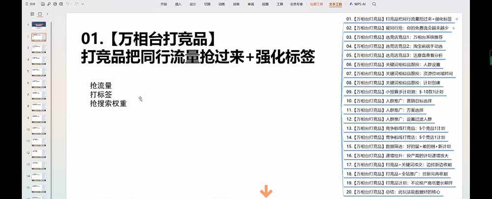 （19431期）老火电商03期万相台截流课：竞品多渠道筛选｜多计划测试递增｜全站联动拉新收割全套实操教学
