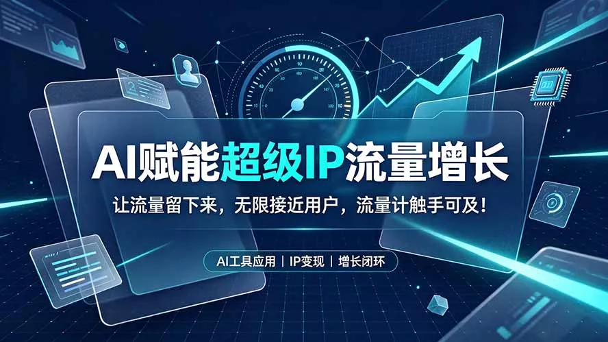 AI赋能超级IP流量增长：让流量留下来，无限接近用户，流量计触手可及！-聚码资源